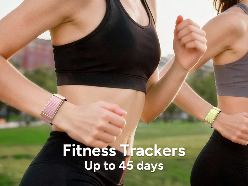 Screenless fitness trackers for health monitoring, sleep tracking and 45-day battery life