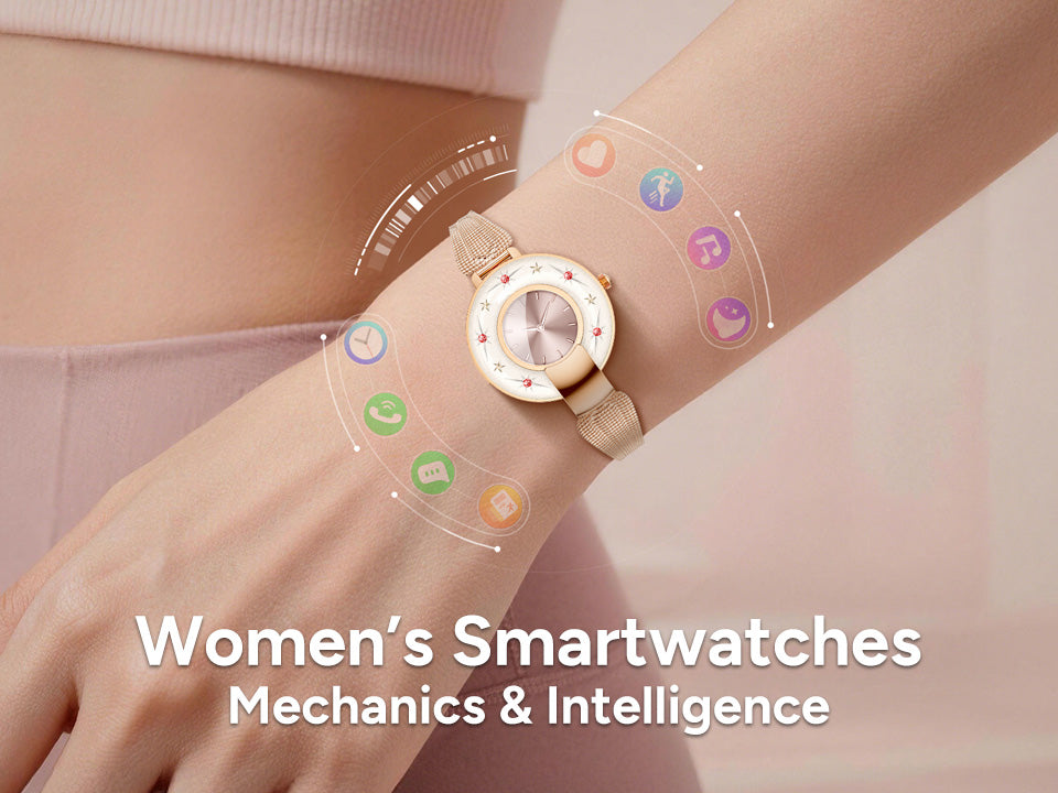 Women’s smartwatches featuring elegant fashion design with health tracking and lifestyle functions