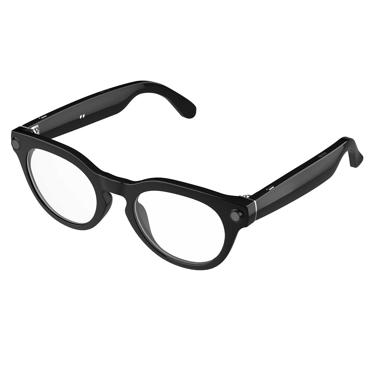 AI Smart Glasses NLB08W left view with Clear lenses