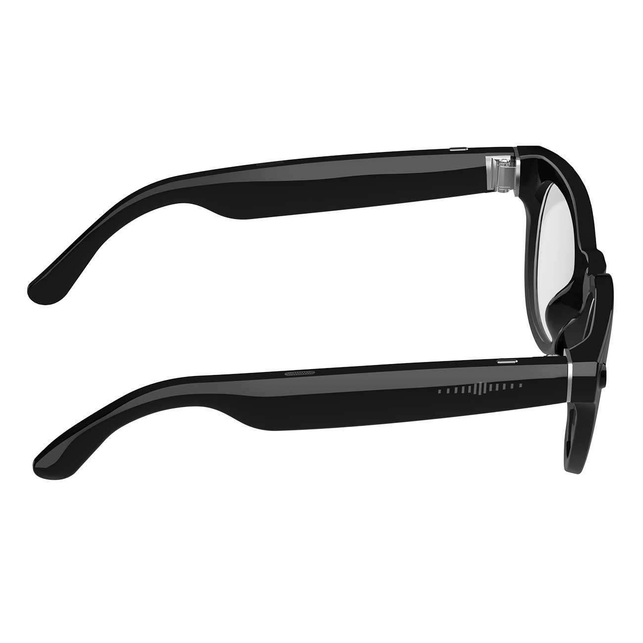 AI Smart Glasses NLB08W side view with Clear lenses