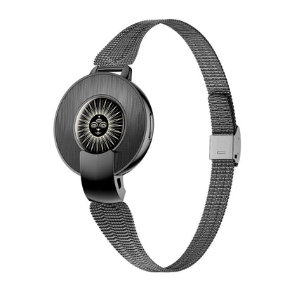 Couples fitness tracker band left profile – black band