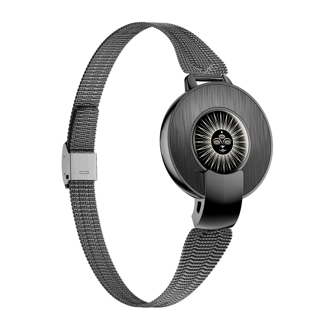 Couples fitness tracker band right side view – black band