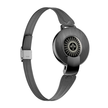 Couples fitness tracker band right side view – black band