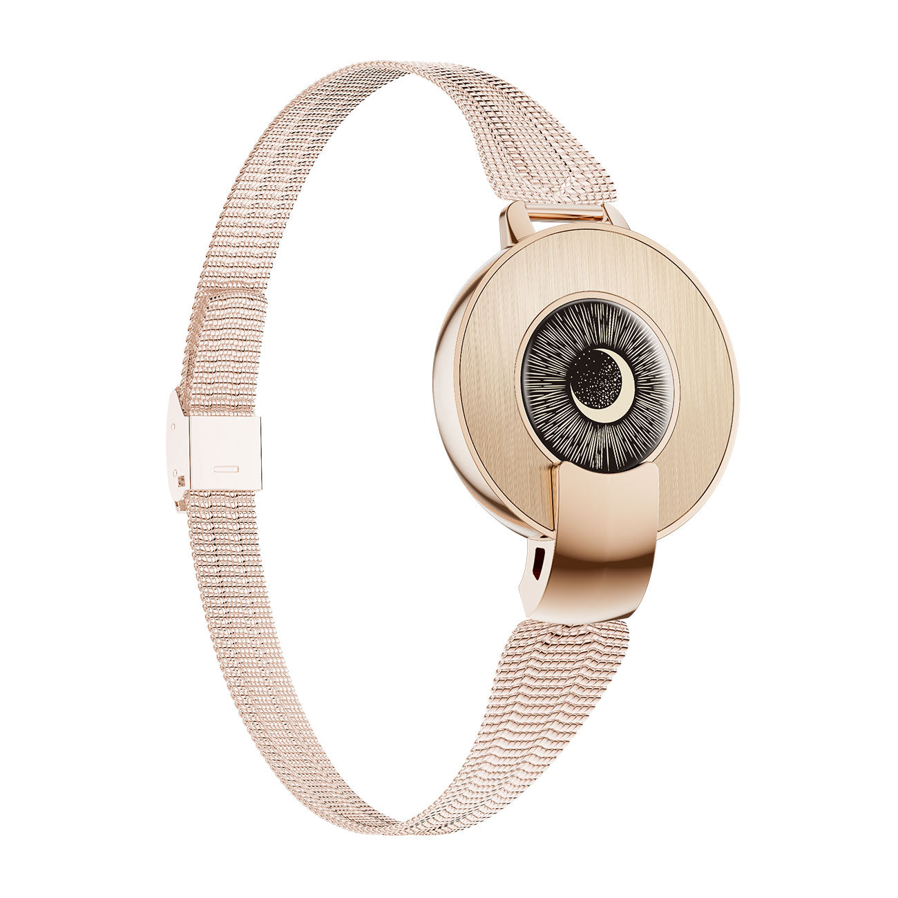 Couples fitness tracker band right side view – gold band