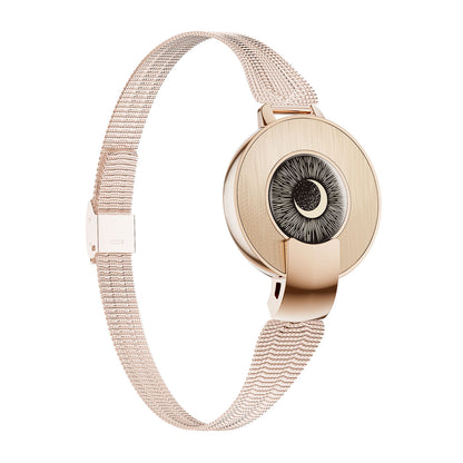 Couples fitness tracker band right side view – gold band