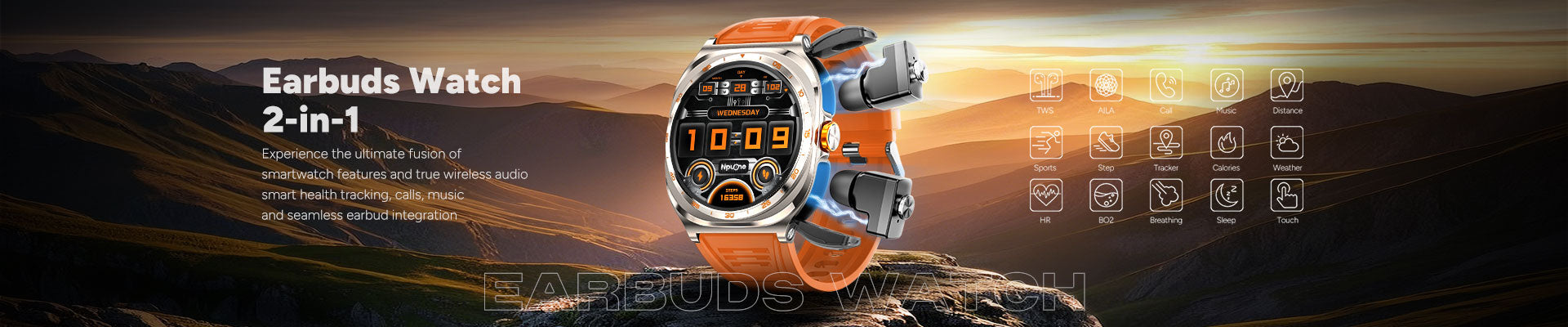 Smartwatches with built-in wireless earbuds wearable device