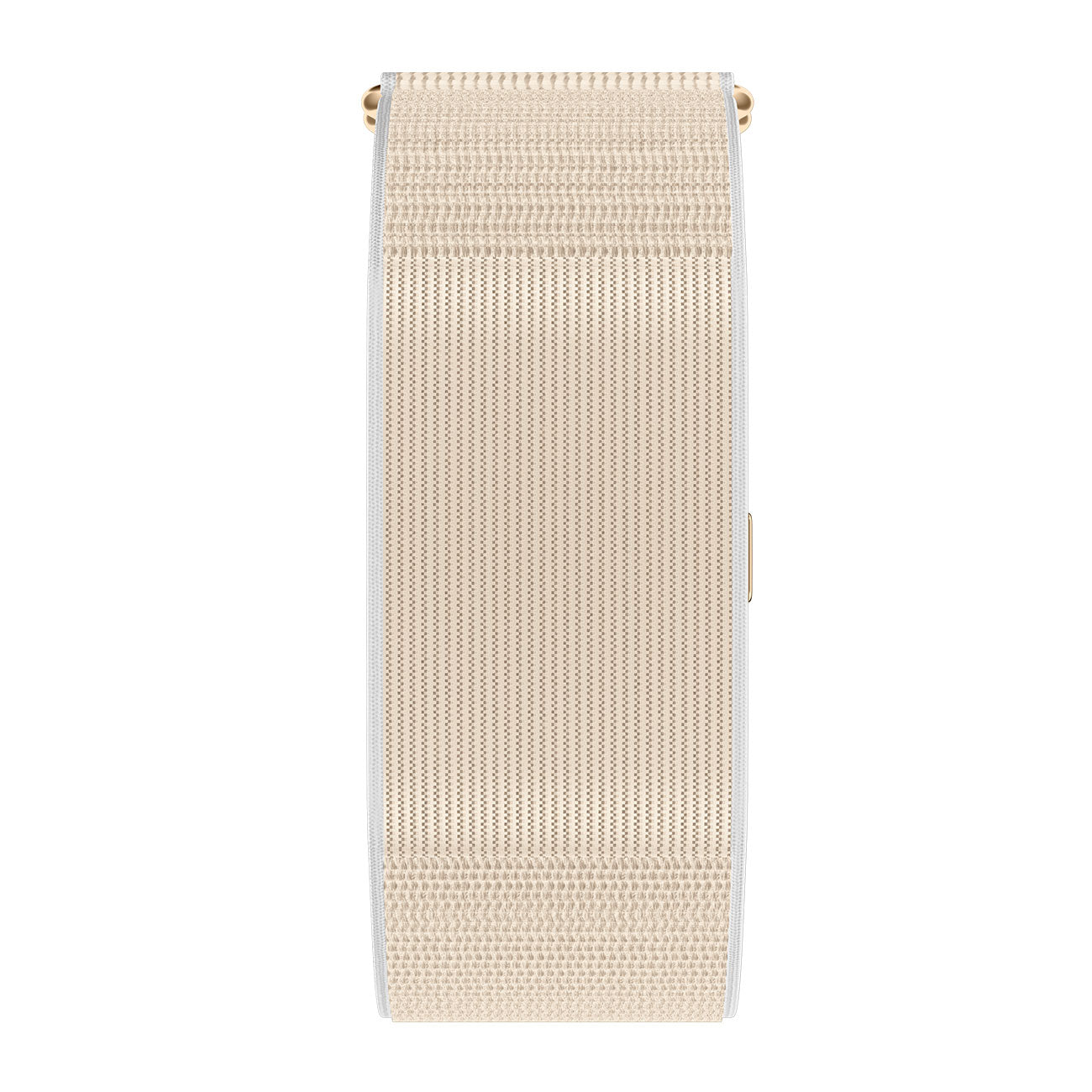 Fitness tracker band front view with nylon gold strap