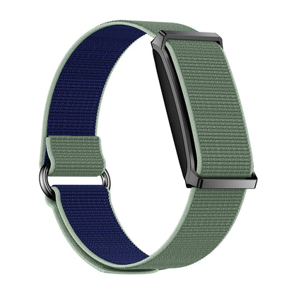 Fitness tracker right view with magnetic nylon green strap