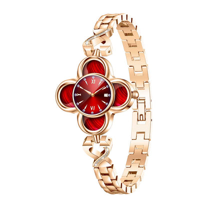 Hybrid smartwatches nsq10 left side view with gold steel strap