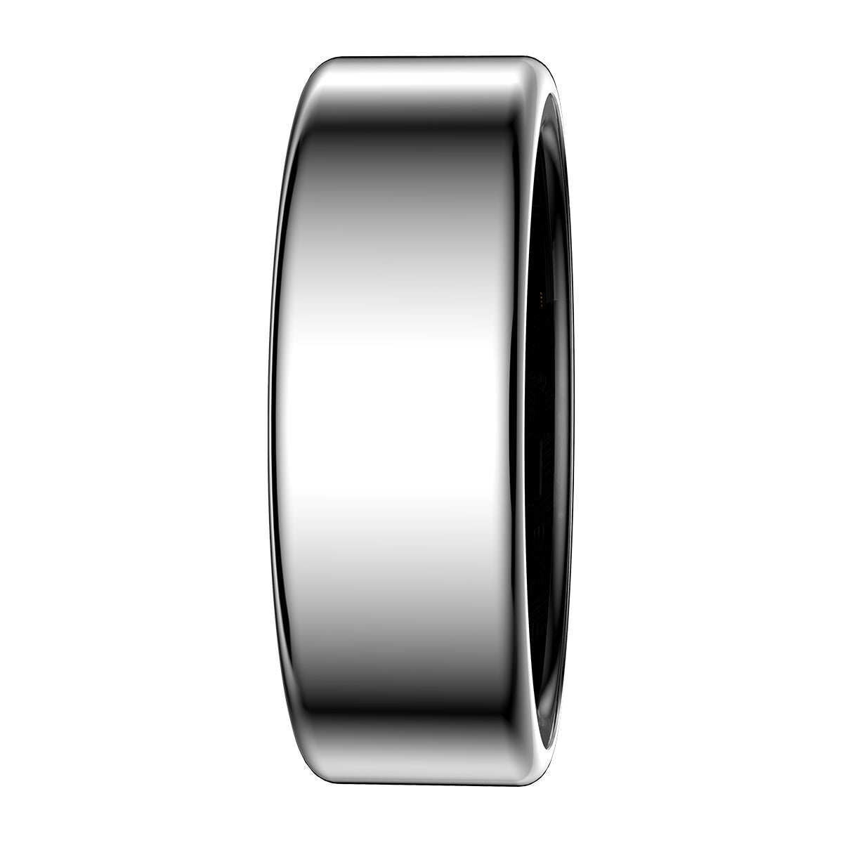 Smart ring NYZ02 front view with silver steel