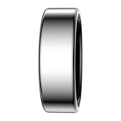 Smart ring NYZ02 front view with silver steel
