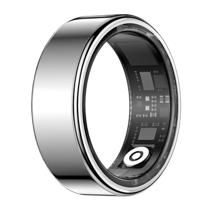 Smart ring NYZ02 left side view with silver steel